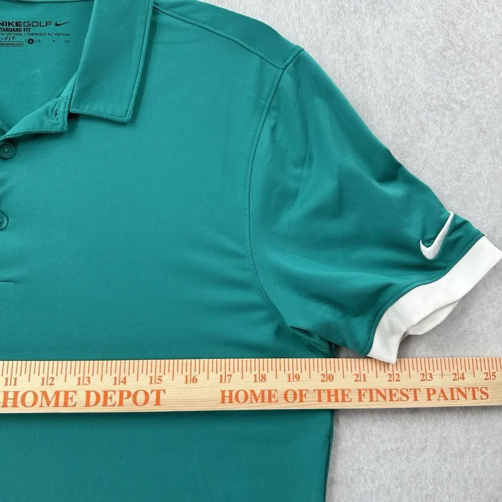 Nike Golf Icon Polo Shirt Mens SMALL‎ Teal Green 725524-352 Performance
